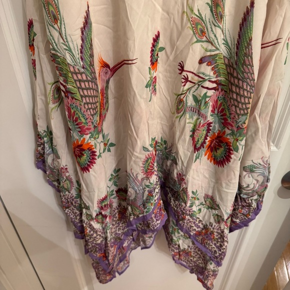 Anthropologie Pink and Purple Asymmetrical Sundress - Picture 4 of 8